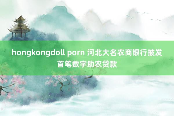 hongkongdoll porn 河北大名农商银行披发首笔数字助农贷款
